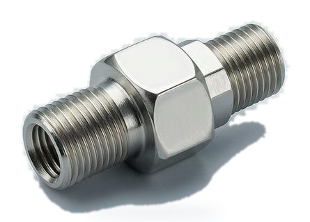 Brass pressure snubber fitting on a light studio sweep