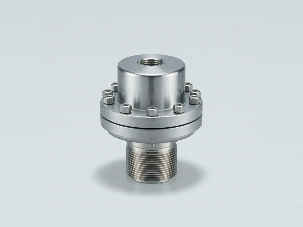 Stainless steel diaphragm seal assembly on a light studio sweep
