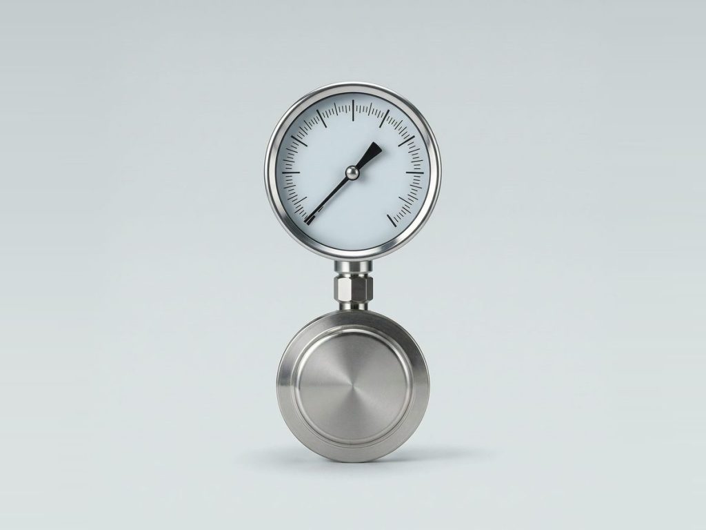 Sanitary pressure gauge with a tri-clamp process connection